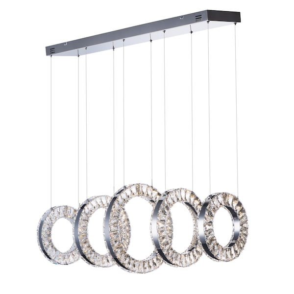 Et2 Charm 5-Light 13.75" Wide Polished Chrome Linear Pendant E30565-20PC - main